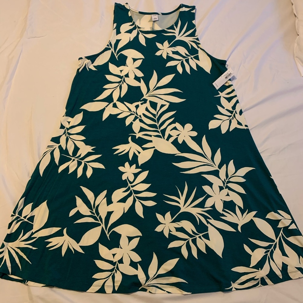Old Navy teal floral dress